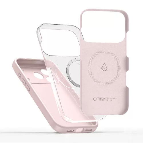 Tech-protect silicone magsafe iPhone 17 Pro Max tok - pink pearl