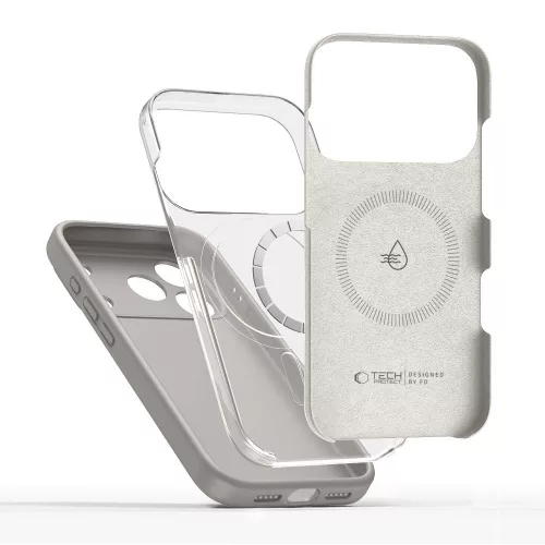 Tech-protect silicone magsafe iPhone 17 Pro kőszürke
