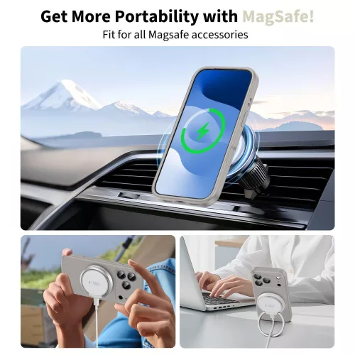 Tech-protect silicone magsafe iPhone 17 Pro kőszürke