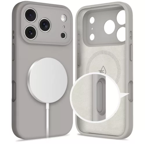 Tech-protect silicone magsafe iPhone 17 Pro kőszürke