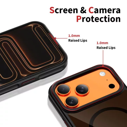 Tech-protect maghybrid magsafe iPhone 17 Pro fekete/piros