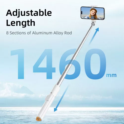 Tech-protect l09s bluetooth selfie stick tripod fehér