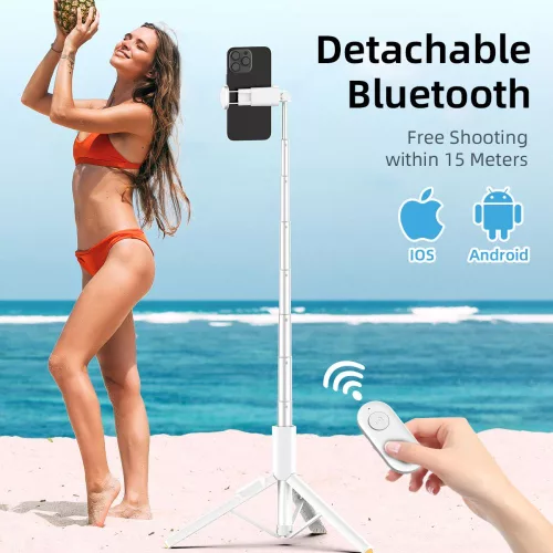 Tech-protect l09s bluetooth selfie stick tripod fehér