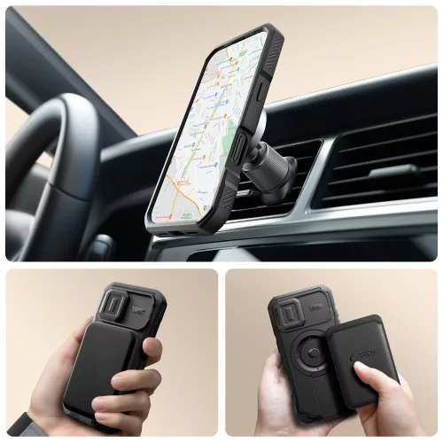 Tech-protect kevlar magsafe iphone 17 fekete védőtok