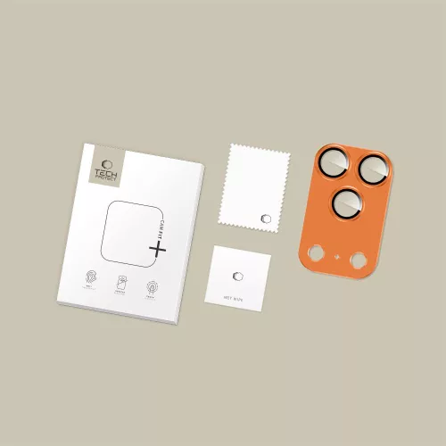Tech-protect camfull fit+ kameravédő iPhone 17 Pro-hoz cosmic orange