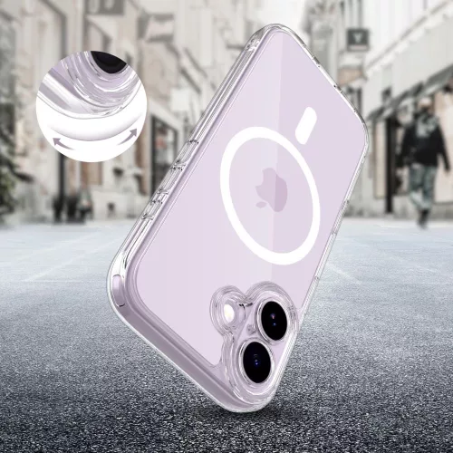 Tech-protect magpeak magsafe cc iphone 17 clear védőtok