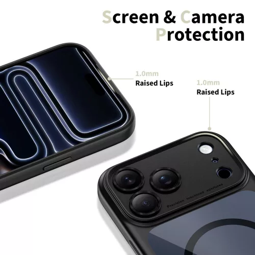 Tech-protect magpeak magsafe cc iPhone 17 Pro Max fekete/átlátszó