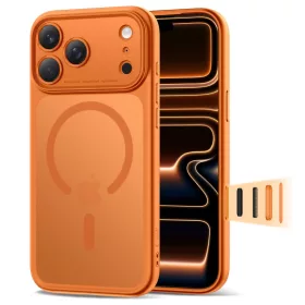   Tech-protect magpeak magsafe cc iPhone 17 Pro tokó - matt kozmikus narancssárga