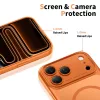Tech-protect magpeak magsafe cc iPhone 17 Pro tokó - matt kozmikus narancssárga