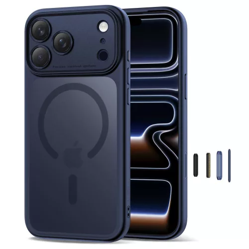 Tech-protect magpeak magsafe cc iPhone 17 Pro Max matte deep blue