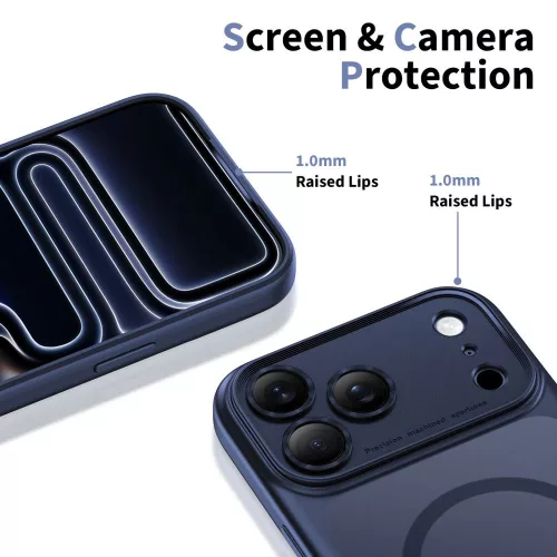 Tech-protect magpeak magsafe cc iPhone 17 Pro Max matte deep blue