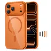 Tech-protect magpeak magsafe cc iPhone 17 Pro védőtok cosmic orange/clear