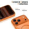 Tech-protect magpeak magsafe cc iPhone 17 Pro védőtok cosmic orange/clear