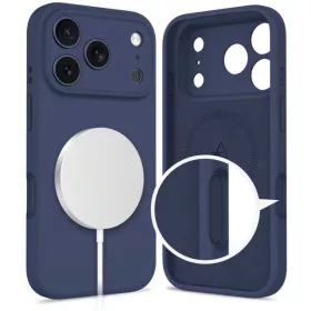 Tech-protect silicone magsafe iPhone 17 Pro mélykék