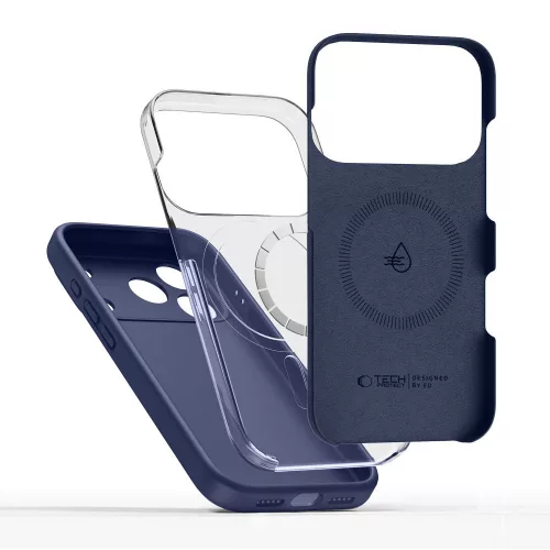 Tech-protect silicone magsafe iPhone 17 Pro mélykék