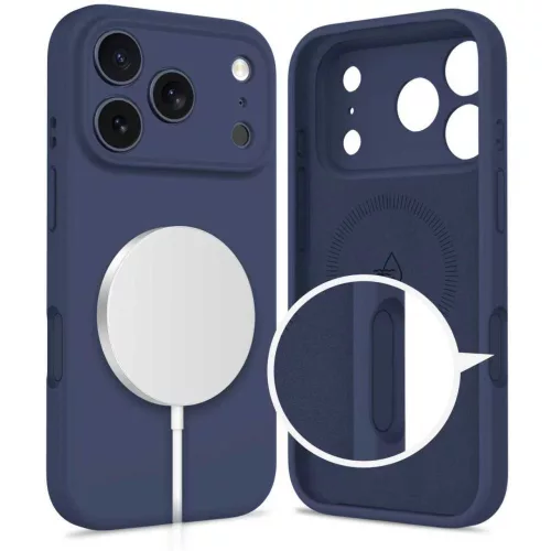 Tech-protect silicone magsafe iPhone 17 Pro Max deep blue