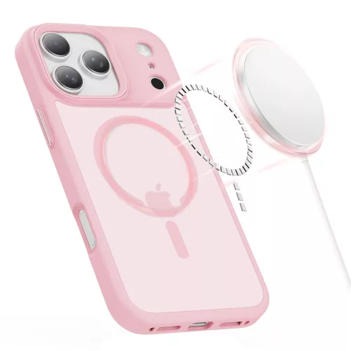 Tech-protect magmat magsafe iPhone 17 Pro matte pink védőtok