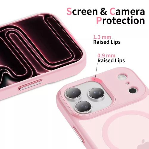 Tech-protect magmat magsafe iPhone 17 Pro matte pink védőtok