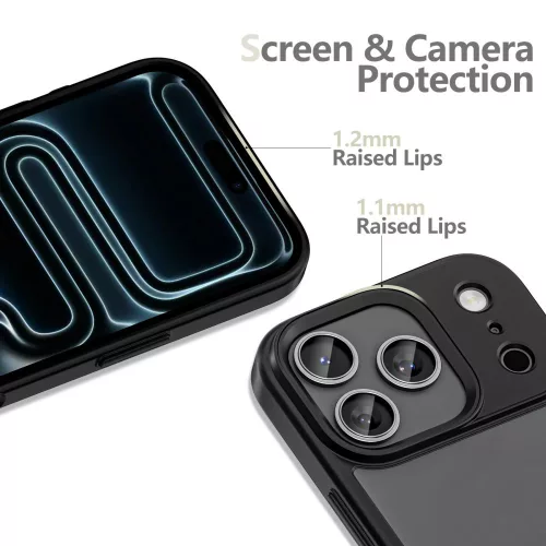 Tech-protect magmat iPhone 17 Pro matt fekete telefontok