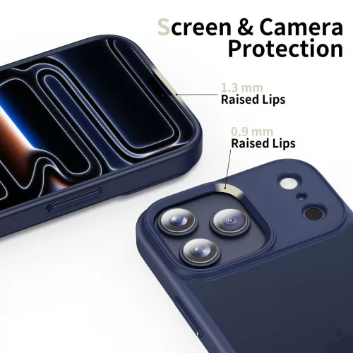 Tech-protect magmat iPhone 17 Pro matt mély kék tok