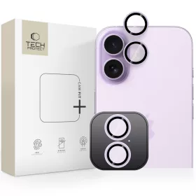   Tech-protect camring fit+ kamera védőüveg iphone 16 / 16 plus / 17 lavender