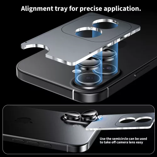 Tech-protect camring fit+ kamera védőüveg iphone 16 / 16 plus / 17 lavender