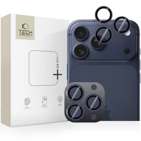   Tech-Protect Camring Fit+ kameravédő iPhone 14 Pro / Max / 15 Pro / Max / 16 Pro / Max / 17 Pro / Max sötétkék