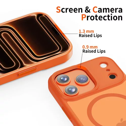 Tech-protect magmat magsafe iPhone 17 Pro matte cosmic orange