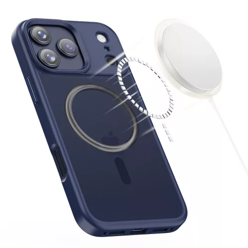 Tech-protect magmat magsafe iPhone 17 Pro matt sötétkék