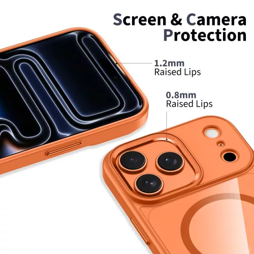 Tech-protect magmat magsafe iPhone 17 Pro cosmic orange/clear
