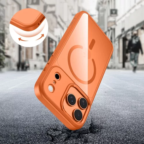 Tech-protect magmat magsafe iPhone 17 Pro Max kozmikus narancs/átlátszó tok