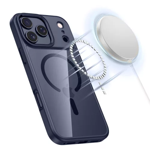 Tech-protect magmat magsafe iPhone 17 Pro Max tok - deep blue/clear
