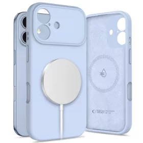 Tech-protect silicone magsafe iphone 17 köd kék