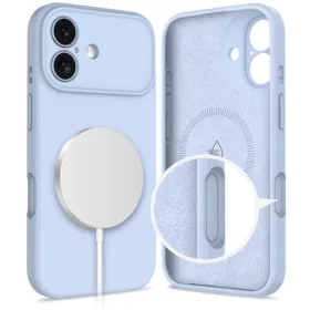Tech-protect silicone magsafe iphone 17 köd kék