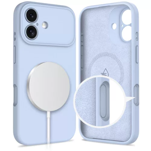 Tech-protect silicone magsafe iphone 17 köd kék