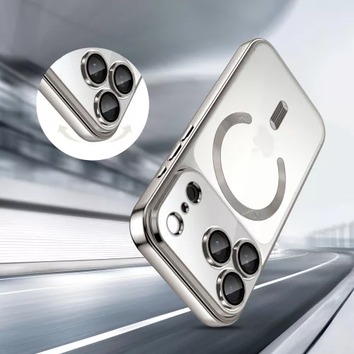Tech-protect magflex magsafe iPhone 17 Pro Max fényes ezüst - 