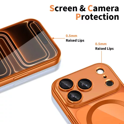 Tech-protect magflex magsafe iPhone 17 Pro fényes cosmic orange tok
