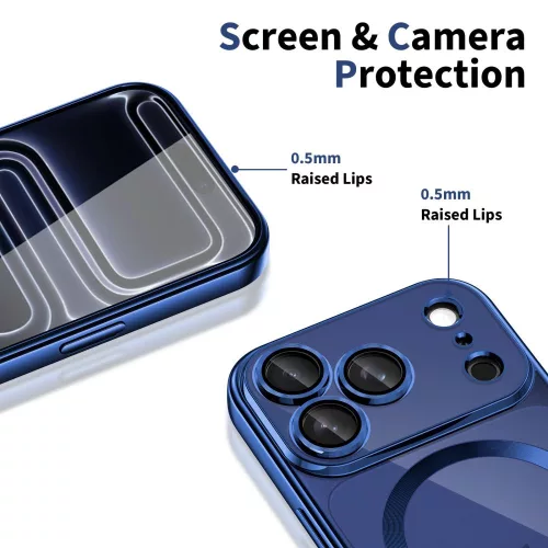 Tech-protect magflex magsafe iPhone 17 Pro tok - fényes deep blue -
