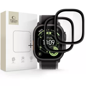   Tech-Protect Glass Ring Apple Watch üvegfólia (2 db) - 49 mm - fekete