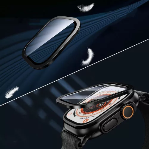 Tech-Protect Glass Ring Apple Watch üvegfólia (2 db) - 49 mm - fekete