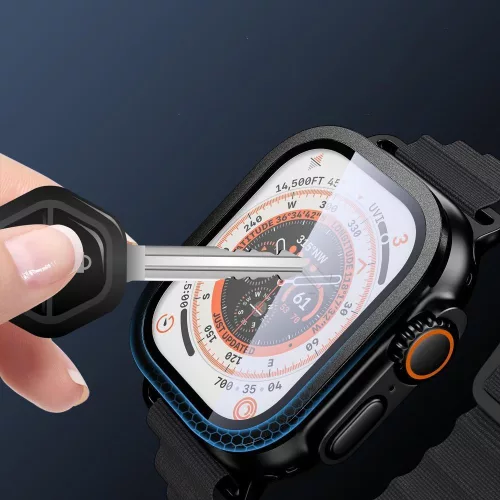 Tech-Protect Glass Ring Apple Watch üvegfólia (2 db) - 49 mm - fekete