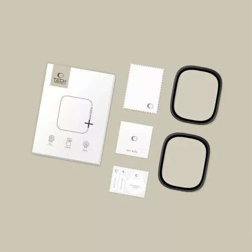 Tech-Protect Glass Ring Apple Watch üvegfólia (2 db) - 49 mm - fekete
