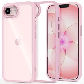   Tech-protect magmat iphone 16e / 17e hátlap - soft pink/clear