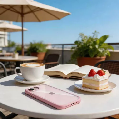 Tech-protect magmat iphone 16e / 17e hátlap - soft pink/clear