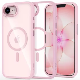 Tech-protect magmat magsafe iphone 16/17 soft pink/clear tok