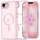 Tech-protect magmat magsafe iphone 16/17 soft pink/clear tok