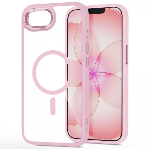 Tech-protect magmat magsafe iphone 16/17 soft pink/clear tok