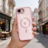 Tech-protect magmat magsafe iphone 16/17 soft pink/clear tok