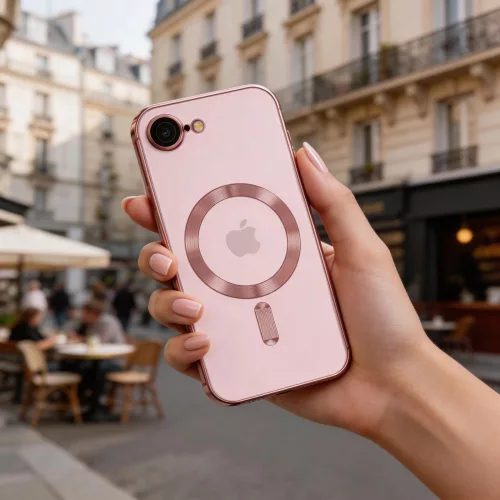 Tech-protect magflex magsafe iphone 16/17 védőtok rose gold