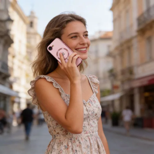Tech-protect magflex magsafe iphone 16/17 védőtok rose gold